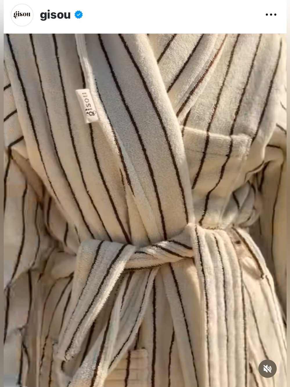 Gisou Striped Bath Robe